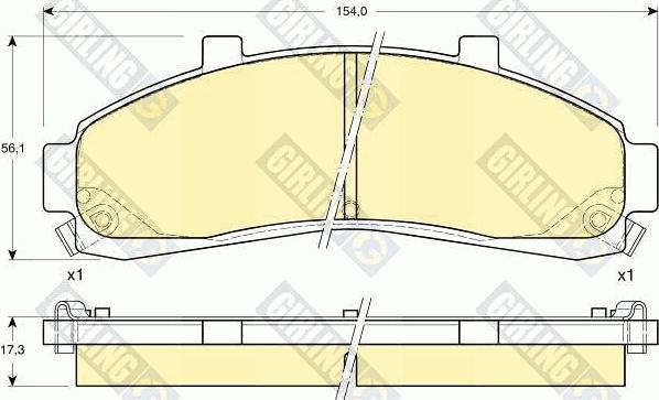 Girling 6140109 - Brake Pad Set, disc brake www.autospares.lv