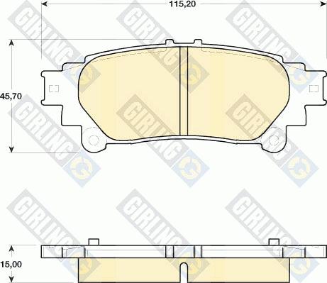 Girling 6141749 - Bremžu uzliku kompl., Disku bremzes autospares.lv