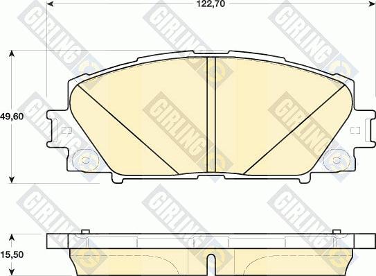 Girling 6141739 - Bremžu uzliku kompl., Disku bremzes autospares.lv