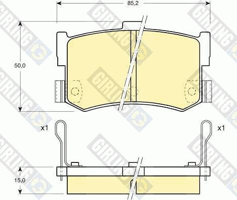 Girling 6109949 - Bremžu uzliku kompl., Disku bremzes autospares.lv