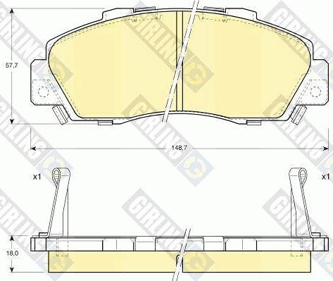 Girling 6109959 - Bremžu uzliku kompl., Disku bremzes autospares.lv