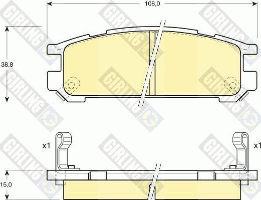 Girling 6109909 - Bremžu uzliku kompl., Disku bremzes www.autospares.lv