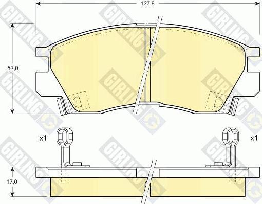 Girling 6109989 - Brake Pad Set, disc brake www.autospares.lv