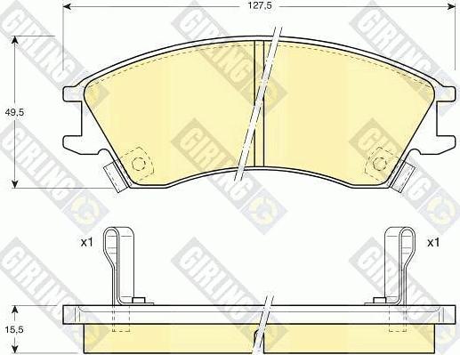 Girling 6109929 - Bremžu uzliku kompl., Disku bremzes www.autospares.lv