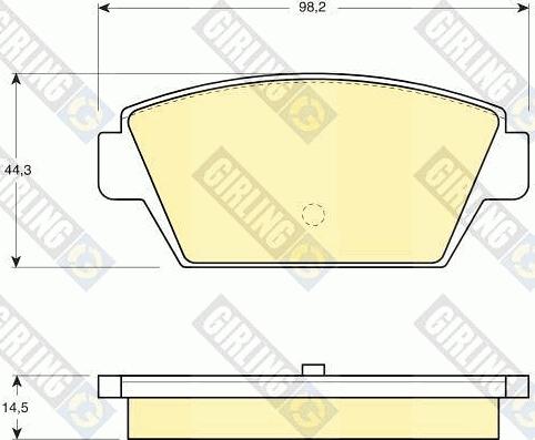 Girling 6109459 - Тормозные колодки, дисковые, комплект www.autospares.lv