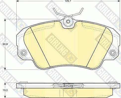 Girling 6109571 - Brake Pad Set, disc brake www.autospares.lv