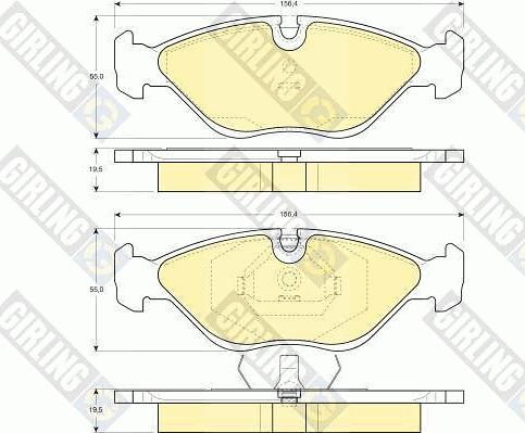 Girling 6109692 - Bremžu uzliku kompl., Disku bremzes www.autospares.lv