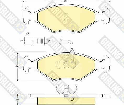 Girling 6109602 - Brake Pad Set, disc brake www.autospares.lv