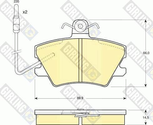 Girling 6109681 - Bremžu uzliku kompl., Disku bremzes www.autospares.lv