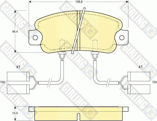 Girling 6109013 - Bremžu uzliku kompl., Disku bremzes autospares.lv