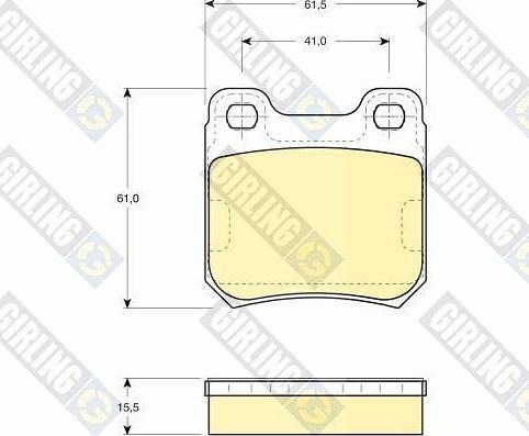 Girling 6109142 - Bremžu uzliku kompl., Disku bremzes autospares.lv