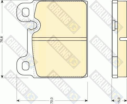 Girling 6109182 - Тормозные колодки, дисковые, комплект www.autospares.lv