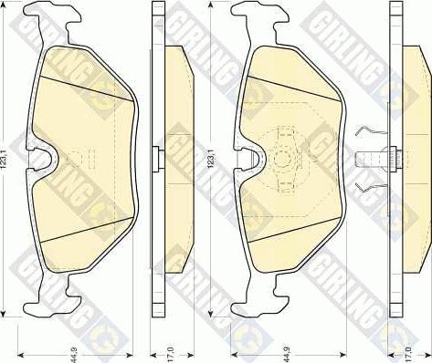 Girling 6109172 - Bremžu uzliku kompl., Disku bremzes autospares.lv