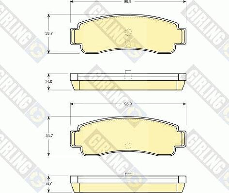 Girling 6109829 - Bremžu uzliku kompl., Disku bremzes autospares.lv