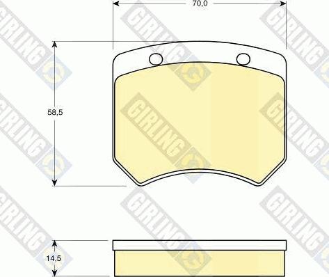 Girling 6109736 - Тормозные колодки, дисковые, комплект www.autospares.lv