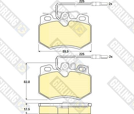 Girling 6104461 - Bremžu uzliku kompl., Disku bremzes autospares.lv