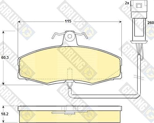 Girling 6104401 - Brake Pad Set, disc brake www.autospares.lv