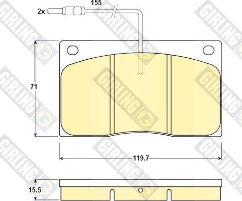 Girling 6104431 - Bremžu uzliku kompl., Disku bremzes autospares.lv