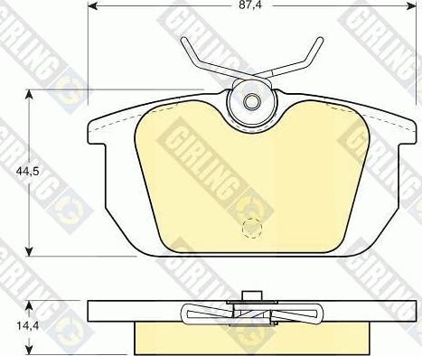 Girling 6104661 - Тормозные колодки, дисковые, комплект www.autospares.lv