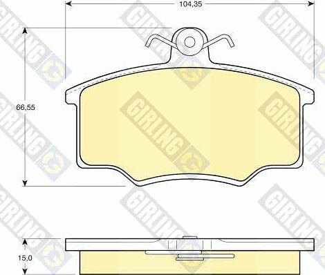 Girling 6104031 - Bremžu uzliku kompl., Disku bremzes www.autospares.lv