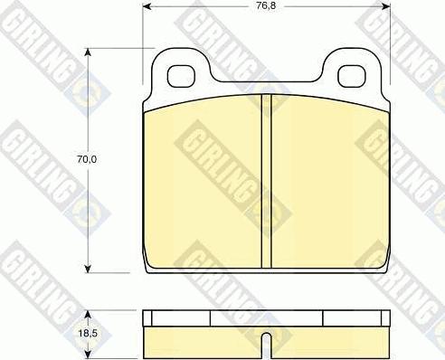 Girling 6104072 - Bremžu uzliku kompl., Disku bremzes www.autospares.lv