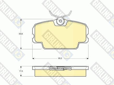 Girling 6104341 - Bremžu uzliku kompl., Disku bremzes autospares.lv