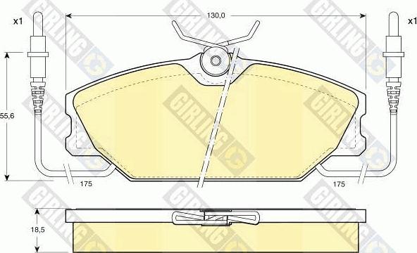 Girling 6104251 - Bremžu uzliku kompl., Disku bremzes www.autospares.lv