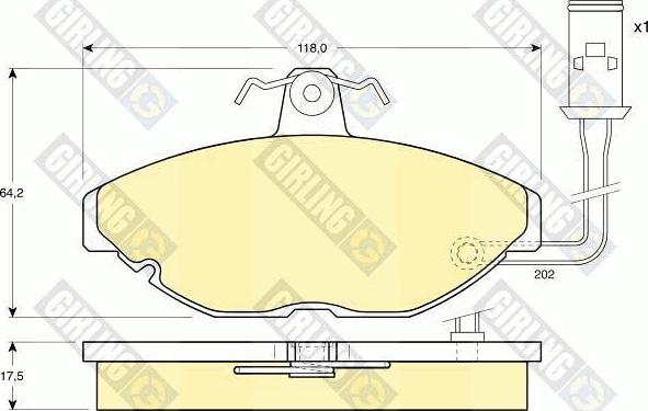 Girling 6104281 - Bremžu uzliku kompl., Disku bremzes autospares.lv