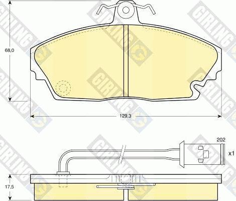 Girling 6104791 - Bremžu uzliku kompl., Disku bremzes www.autospares.lv