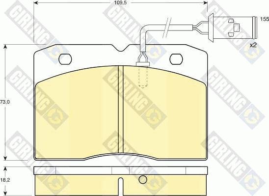 Girling 6104789 - Bremžu uzliku kompl., Disku bremzes autospares.lv