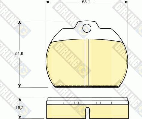 Girling 6105911 - Bremžu uzliku kompl., Disku bremzes autospares.lv