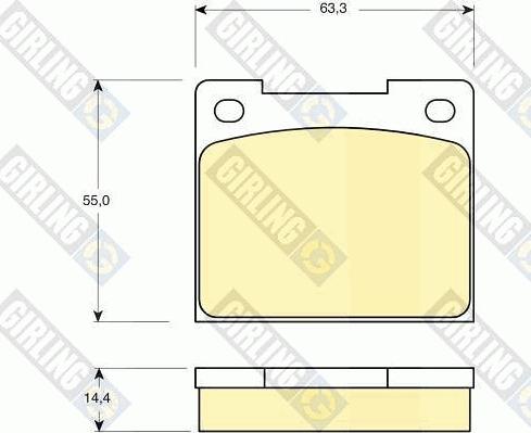 Girling 6105331 - Bremžu uzliku kompl., Disku bremzes autospares.lv