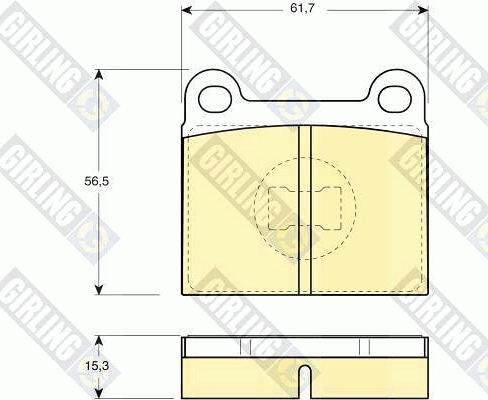 Girling 6106482 - Bremžu uzliku kompl., Disku bremzes www.autospares.lv