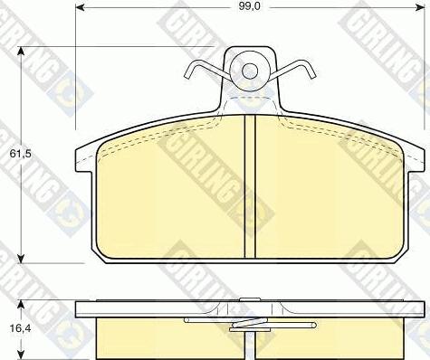 Girling 6106571 - Bremžu uzliku kompl., Disku bremzes autospares.lv