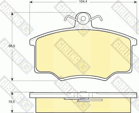 Girling 6106281 - Тормозные колодки, дисковые, комплект www.autospares.lv