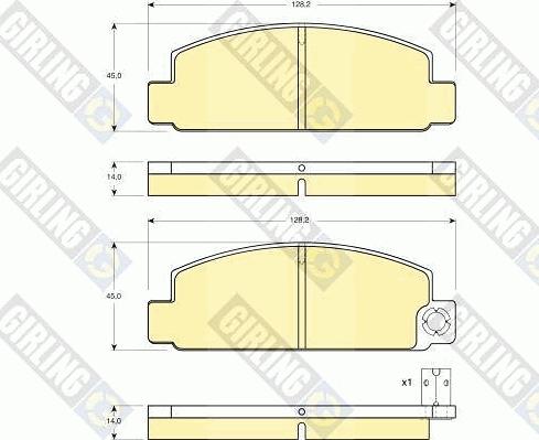 Girling 6101969 - Bremžu uzliku kompl., Disku bremzes www.autospares.lv