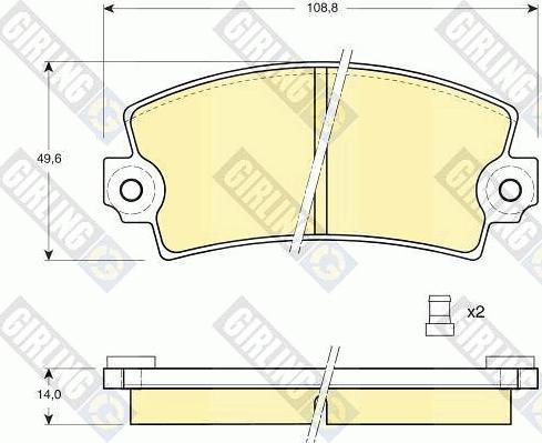 Girling 6101483 - Bremžu uzliku kompl., Disku bremzes www.autospares.lv