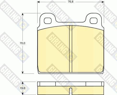 Girling 6101002 - Тормозные колодки, дисковые, комплект www.autospares.lv