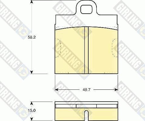 Girling 6101032 - Тормозные колодки, дисковые, комплект www.autospares.lv