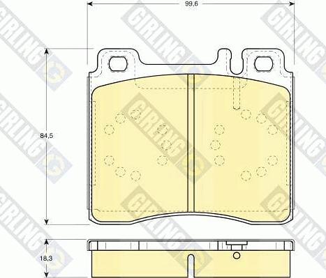 Girling 6101132 - Bremžu uzliku kompl., Disku bremzes www.autospares.lv