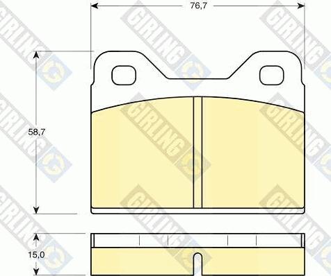 Girling 6101122 - Bremžu uzliku kompl., Disku bremzes autospares.lv