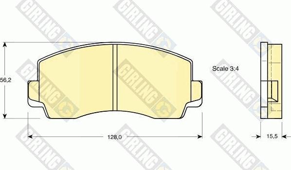 Girling 6101809 - Bremžu uzliku kompl., Disku bremzes www.autospares.lv