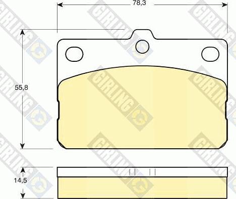 Girling 6101389 - Bremžu uzliku kompl., Disku bremzes autospares.lv