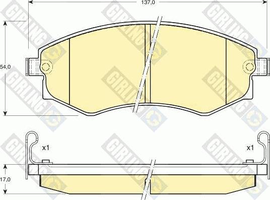 Girling 6108959 - Bremžu uzliku kompl., Disku bremzes www.autospares.lv