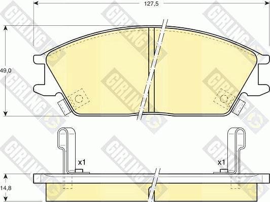 Girling 6108939 - Bremžu uzliku kompl., Disku bremzes autospares.lv