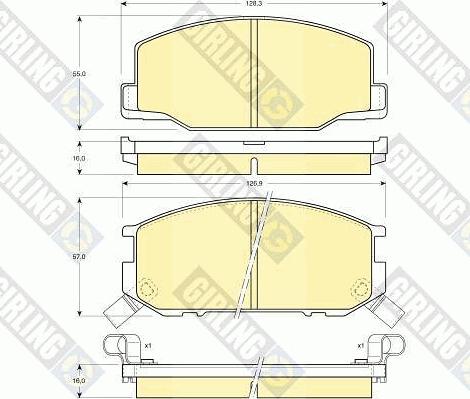 Girling 6108699 - Brake Pad Set, disc brake www.autospares.lv