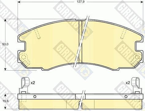 Girling 6108689 - Bremžu uzliku kompl., Disku bremzes www.autospares.lv