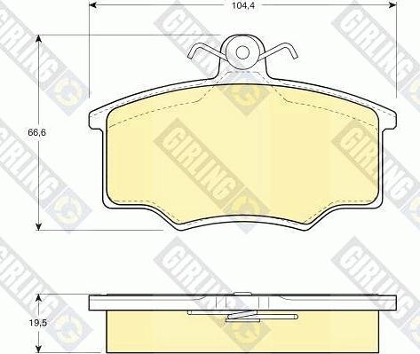 Girling 6108631 - Bremžu uzliku kompl., Disku bremzes www.autospares.lv