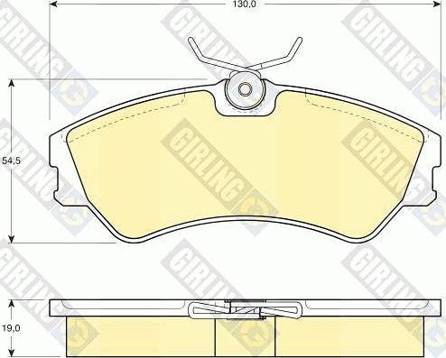 Girling 6108621 - Тормозные колодки, дисковые, комплект www.autospares.lv