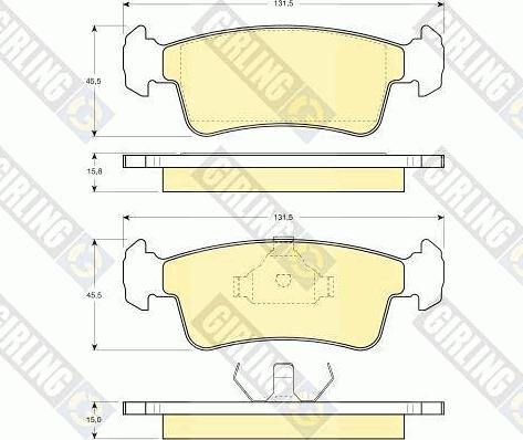 Girling 6108672 - Brake Pad Set, disc brake www.autospares.lv